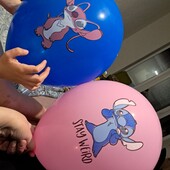 Остаток !!! Міні упаковка куль Ліло і Стіч, друк шовкотрафарет (9 штук), для наповнення гелієм