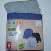 2 штуки в лоті. Лонгсліви реглани Lupilu 98\104