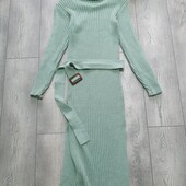 Женское тёплое длинное платье