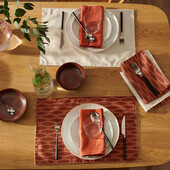 ♕Лот 2 шт♕ Красиві ткані серветки для сервірування столу від Tchibo (Німеччина) нюанс