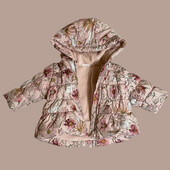Ніжно рожева куртка в квітку next 3 місяці демісезон