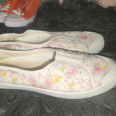 F&f uk6.5 40p текстильні балетки полукеди