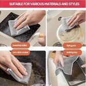 Сталеві дротяні ганчірки для миття посуду без подряпин для кухні,мийок, в лоті 4 шт