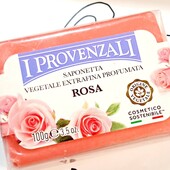 Остаток 1 шт 100% vegan Натуральне рослинне мило I Provenzali Vegetale Роза 100 г