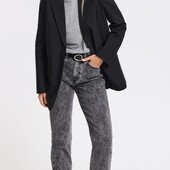 Джинси сірі висока посадка