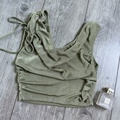 Розпродаж магазину! Крутецька маячка топ збоку завʼязка бант по боках жатка