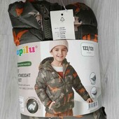 Lupilu брендовая стёганая деми куртка с капюшоном на рост 128 см