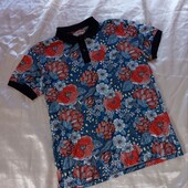 Чоловіче поло у квітковий принт
