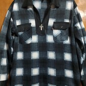 Тепла чоловіча сорочка великого розміру