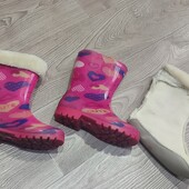 Гумові чоботи з теплим валянком р30(устілка валянка 19,5см)