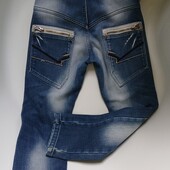 Утепленные джинсы с высокой посадкой