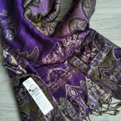 M&S брендовый новый трехцветный палантин размер 70/170 см