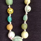 Шикарное крупное неординарное этно-колье в стиле Бохо.