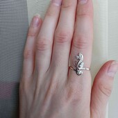 стильна срібна каблучка