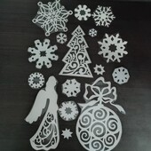 Заламіновані витинанки для вікон.Створіть святковий затишок у вашій оселі