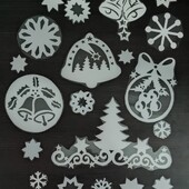 Заламіновані витинанки для вікон.Створіть святковий затишок у вашій оселі