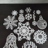 Заламіновані витинанки для вікон.Створіть святковий затишок у вашій оселі