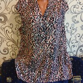 Блуза Жіноча .Нова.обг 118принт лео.класснюча