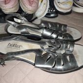 Hotter, uk6 39p. Босоніжки на танкетці з натуральної шкіри