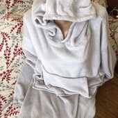 Меховушка, плюшева туника, кофта, худи, довга, 5-8ХL. Rejuvo, слип, пижама