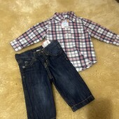 Джинсы и рубашка на-12 мес