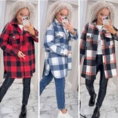 Теплая женская рубашка оверсайз