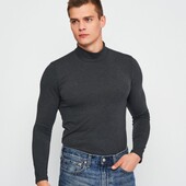 Мужской гольфик на флисе ! темн-серый 46,48,50,52р