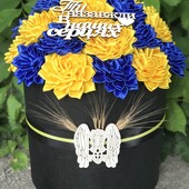 Композиція з атласних стрічок