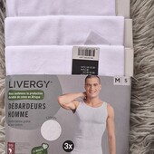 509. Майка мужская, Livergy,, набор 3 шт, размер М 100% хлопок