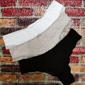 Арт.0296 трусики танга набір 3 шт від h&m розмір євро s