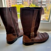 Чоботи дитячі високі Clarks шкіра+замша р-р 35 європейський
