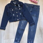 Джинсовий комплект на 9-10років.