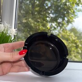 ❣︎Розпродаж по 20 грн!❣︎Чорна скляна кругла попільничка