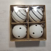 Livarno! Скляні кульки на ялинку, в лоті 4 шт по 7см! Лот 6