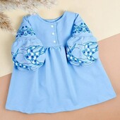 Сукня дитяча з вишивкою двонитка 80-116