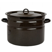 Велика емальована каструля з кришкою, 20,0 л