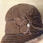 Шляпа шапка натуральная замша