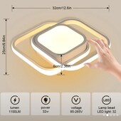 Сучасний світильник на стелю Amill з led, регульована температура кольору (3000K-6000K), светильник