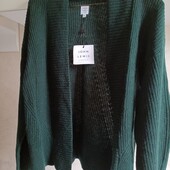 Кардіган у смарагдовому кольорі з суміші вовни