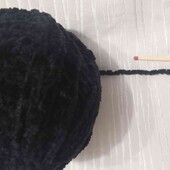пряжа плюш велюр черная 