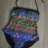сдельный яркий купальник сформированными чашками размер евро 32/34