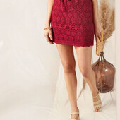 Esmara брендовая кружевная юбка цвет марсала размер евро 40/42