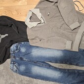 Утеплённые джинсы Reserved + 2 кофты