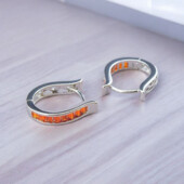 Сережки 'Xuping' Фіаніт (Родій) 060219