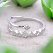 Каблучка 'Xuping' Фіаніт (Родій) 061204