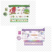 Лот 2набора!!! Концелярский набор( пенал,линейка,2карандаша,стругалка,резинка)