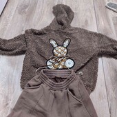 Теплющий стильний костюм, р.146. Вдягали пару разів.