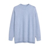 Шикарный свитер, джемпер с шерстью, L.H , р. оверсайз, наш 48-56, голубой