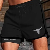 Шорти спортивні чоловічі двошарові чорні, нові XL-54