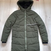 Подовжена куртка пальто на зріст 128см.